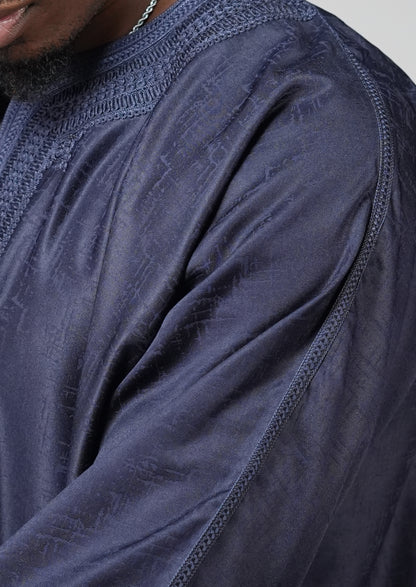 Midnight Navy Moroccan Gandoura – Traditional Men’s Wear