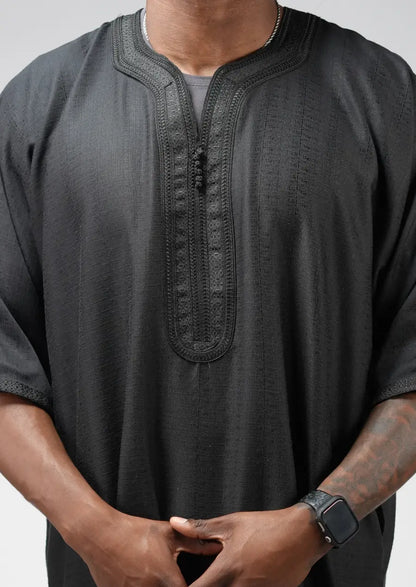 Black Moroccan Gandoura – Classic Traditional Men’s Wear