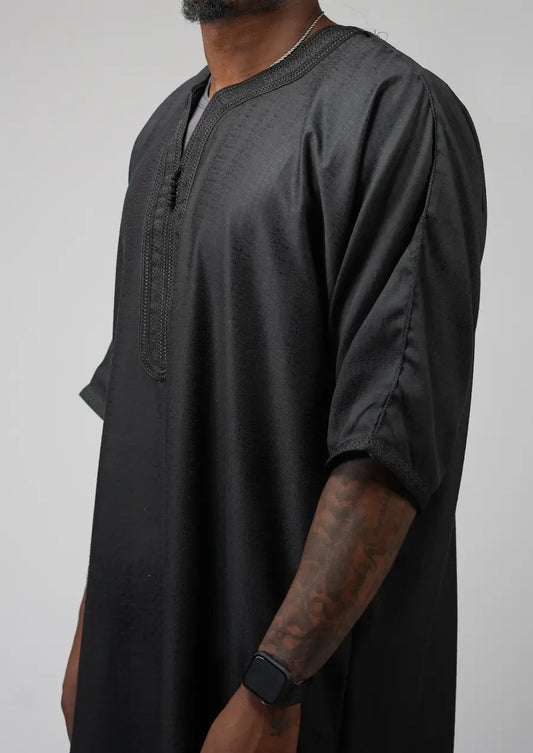 Black Moroccan Gandoura – Classic Traditional Men’s Wear