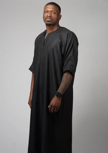 Black Moroccan Gandoura – Classic Traditional Men’s Wear