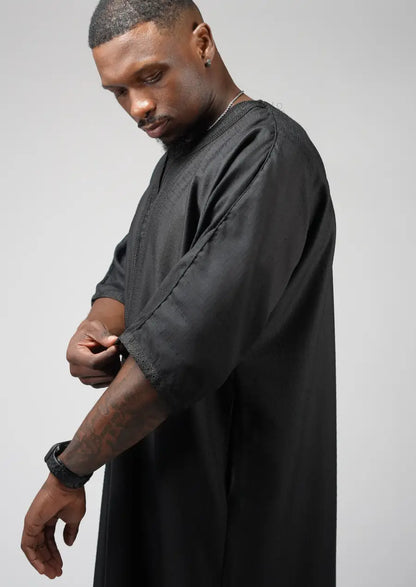 Black Moroccan Gandoura – Classic Traditional Men’s Wear