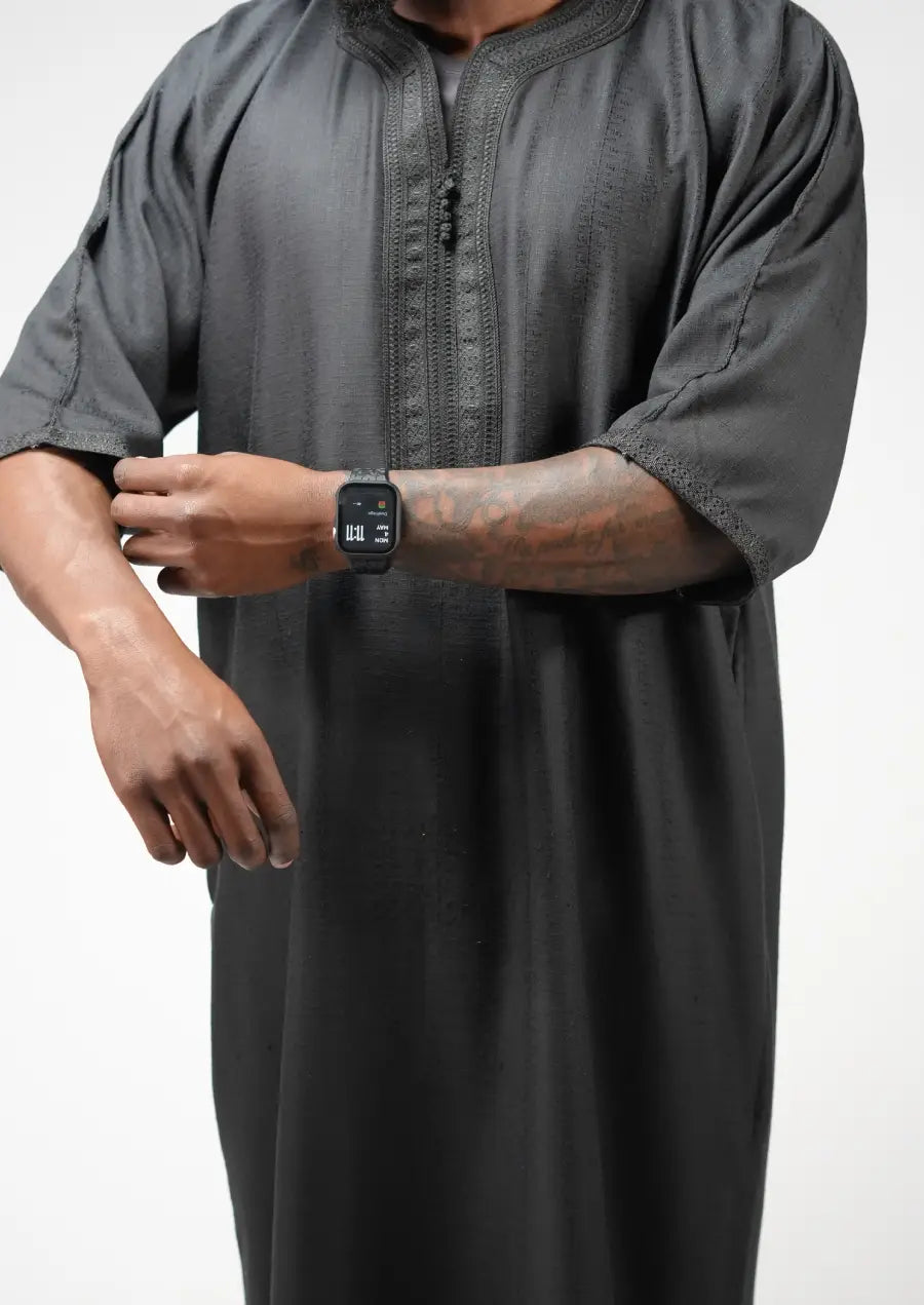 Black Moroccan Gandoura – Classic Traditional Men’s Wear